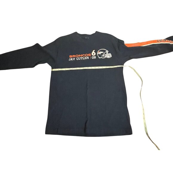 NFL Denver Broncos Jay Cutler #6 Long Sleeve Navy T-Shirt Mens Medium NO TAG - Picture 7 of 12